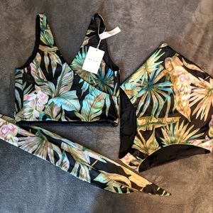 Baiia Martinique reversible bikini wrap top and bottom set